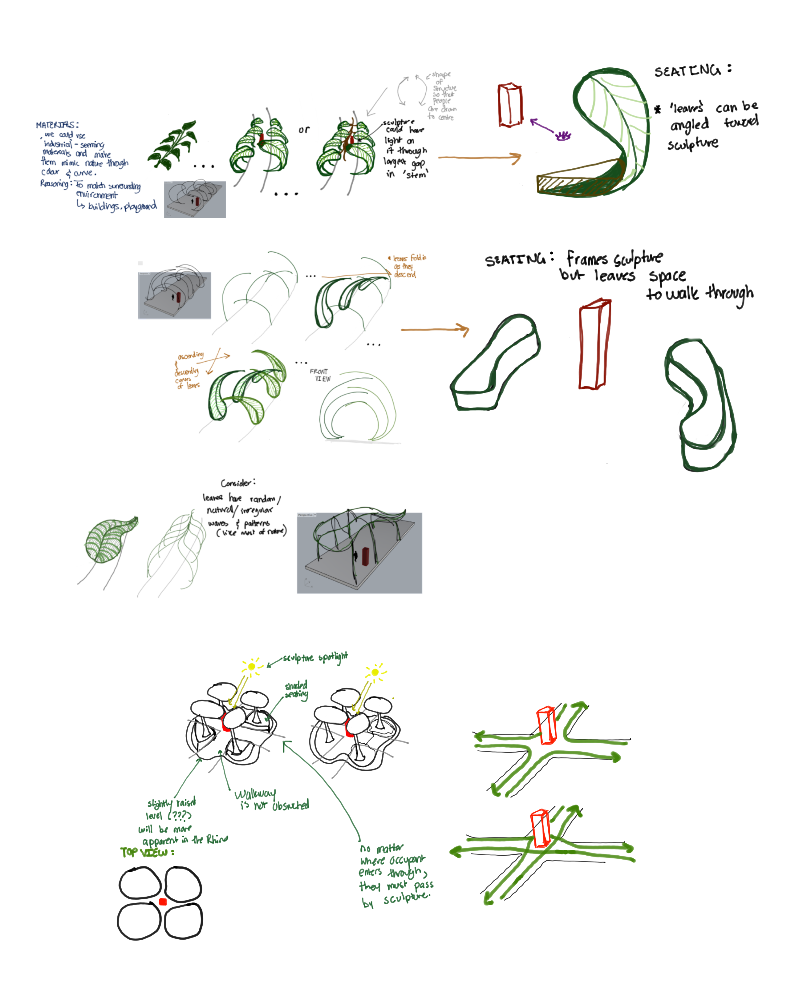 Working through different design ideas